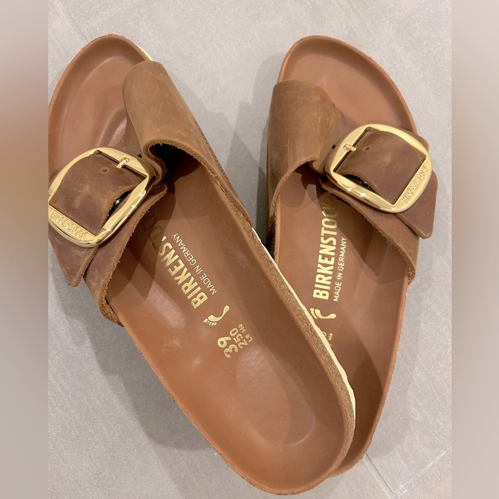 Birkenstock Madrid Big Buckle - cognac size 39